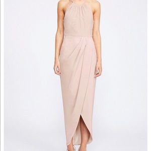 Shona Joy Core High Neck Rouched Dress - Ballet